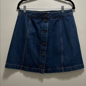LOFT Blue Denim Mini Skirt